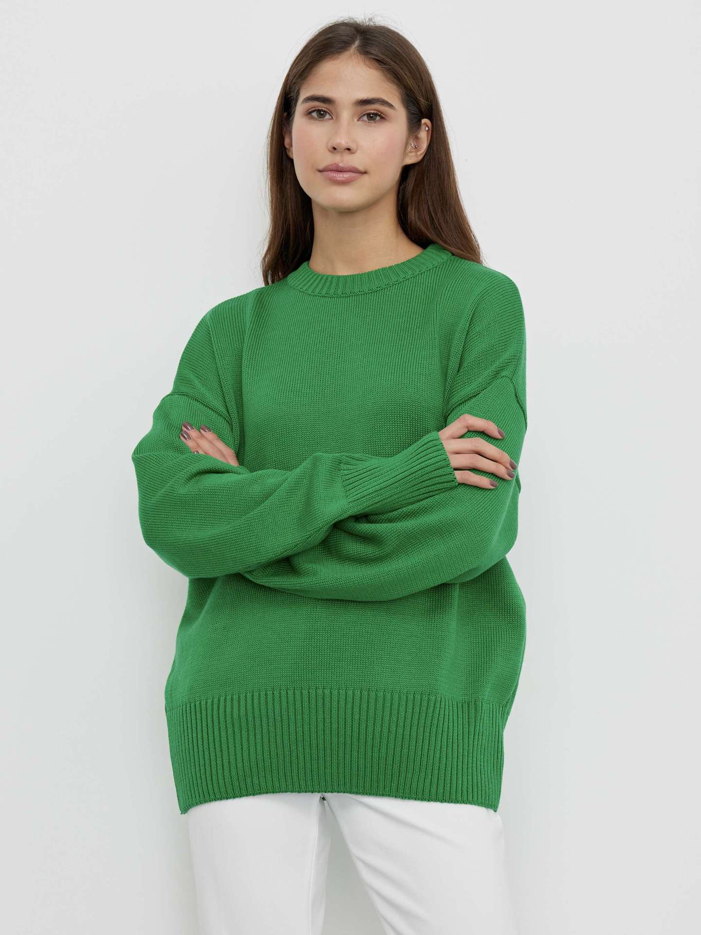 Audrey O Neck Oversized Casual Women Sweater