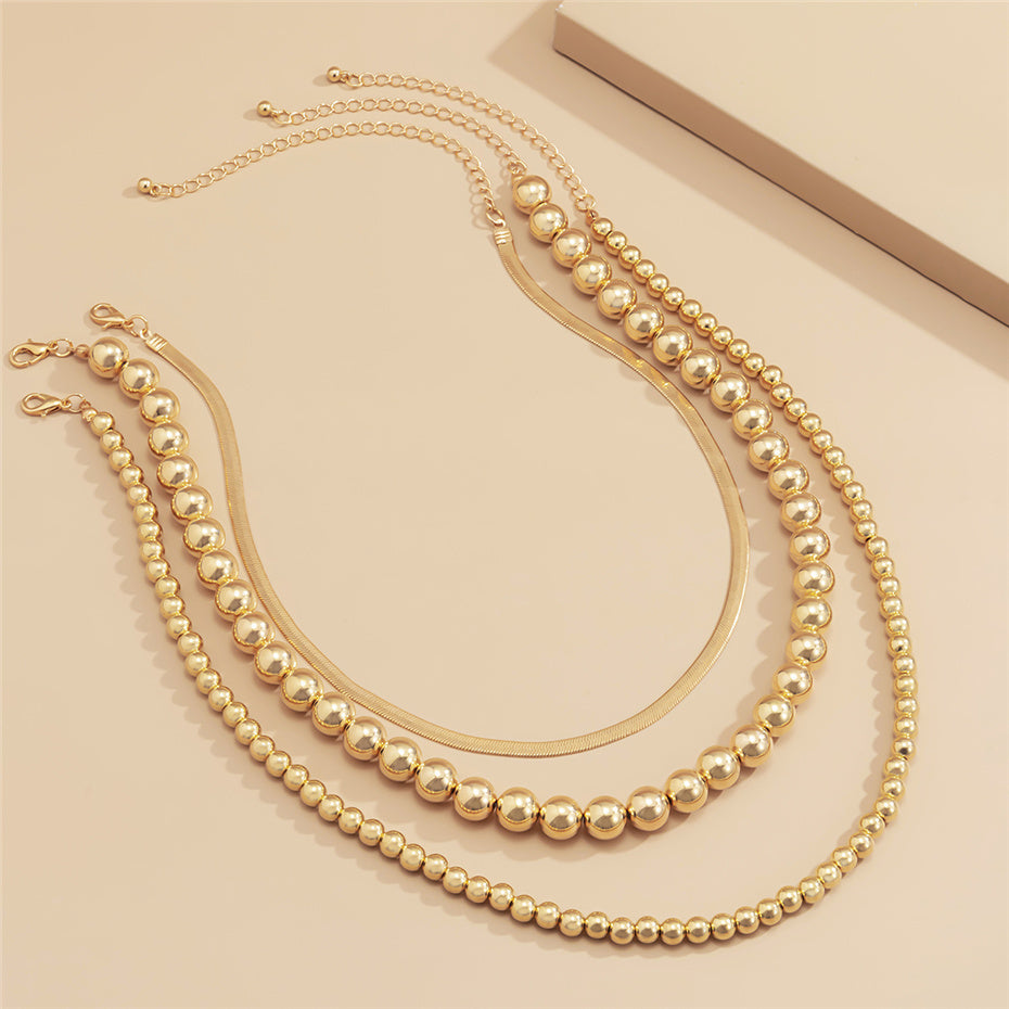 Carly Vintage Flat Filmy Snake Chain Necklace