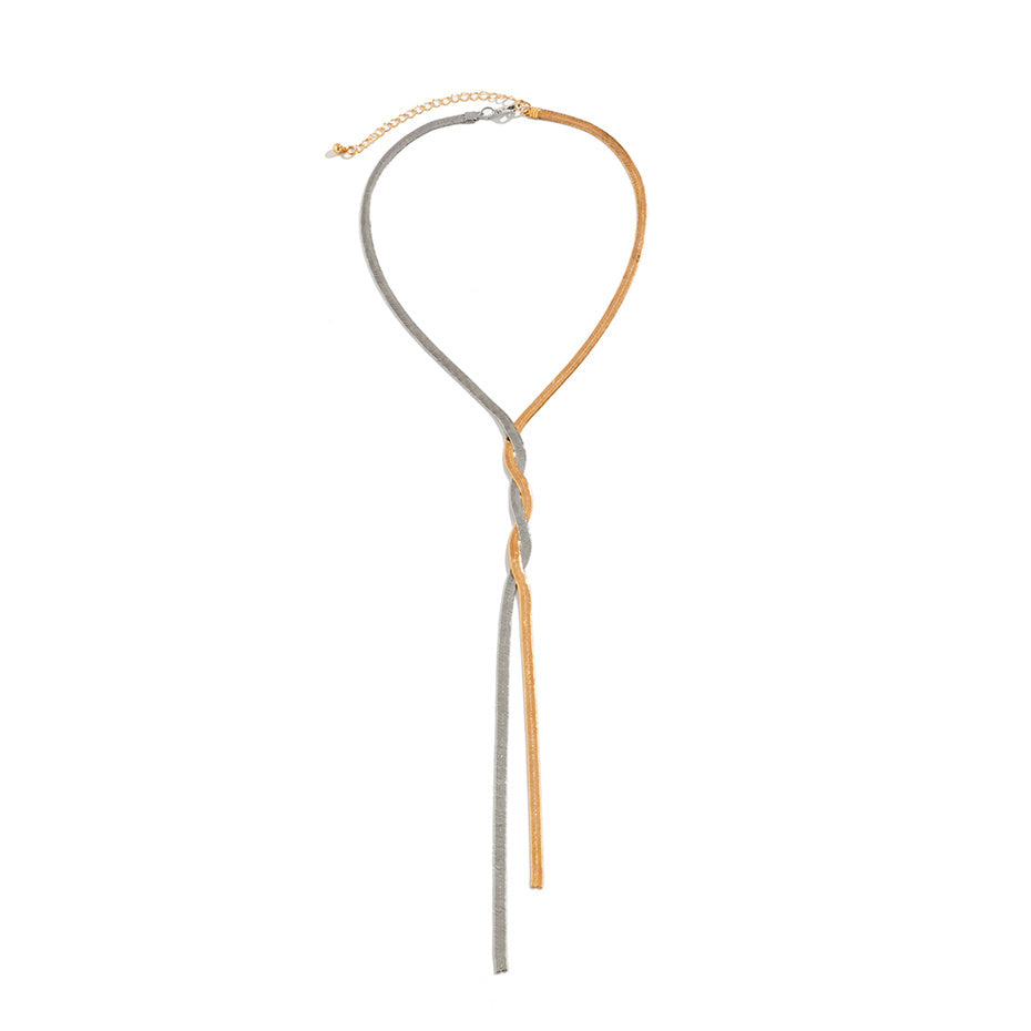 Anita Flat Snake Long Chain Necklace