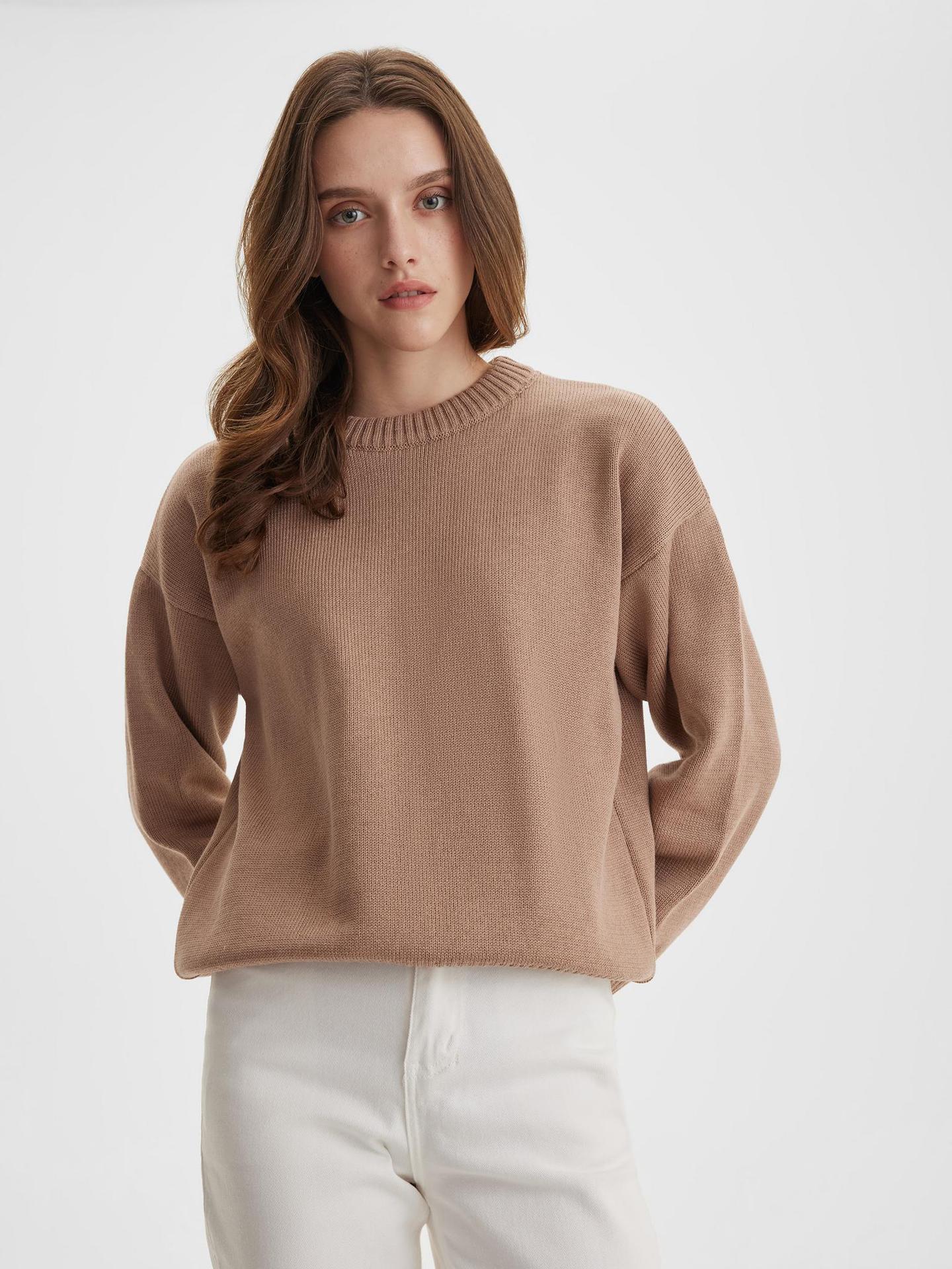 Audrey O Neck Oversized Casual Women Sweater
