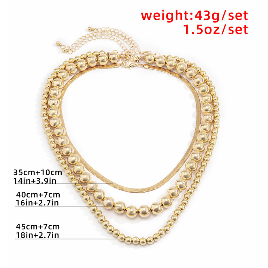 Carly Vintage Flat Filmy Snake Chain Necklace