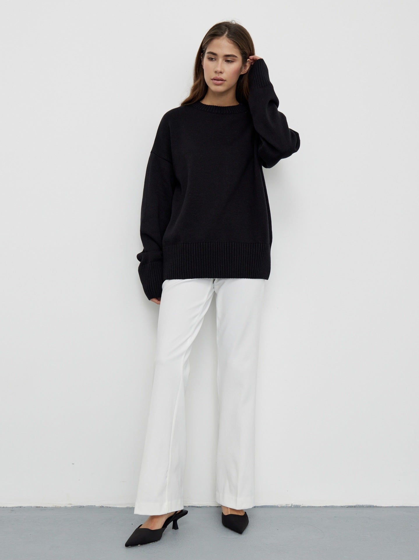 Audrey O Neck Oversized Casual Women Sweater