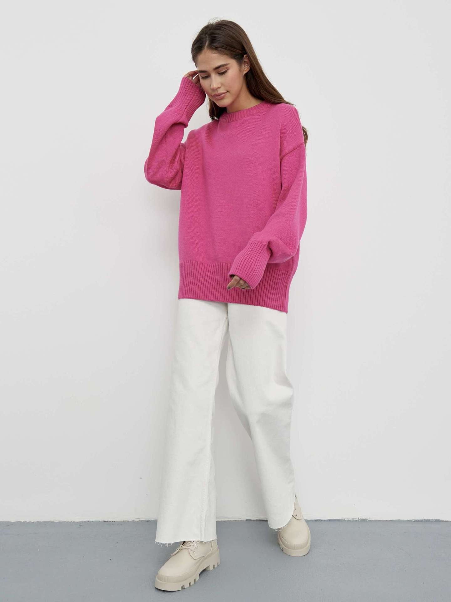 Audrey O Neck Oversized Casual Women Sweater