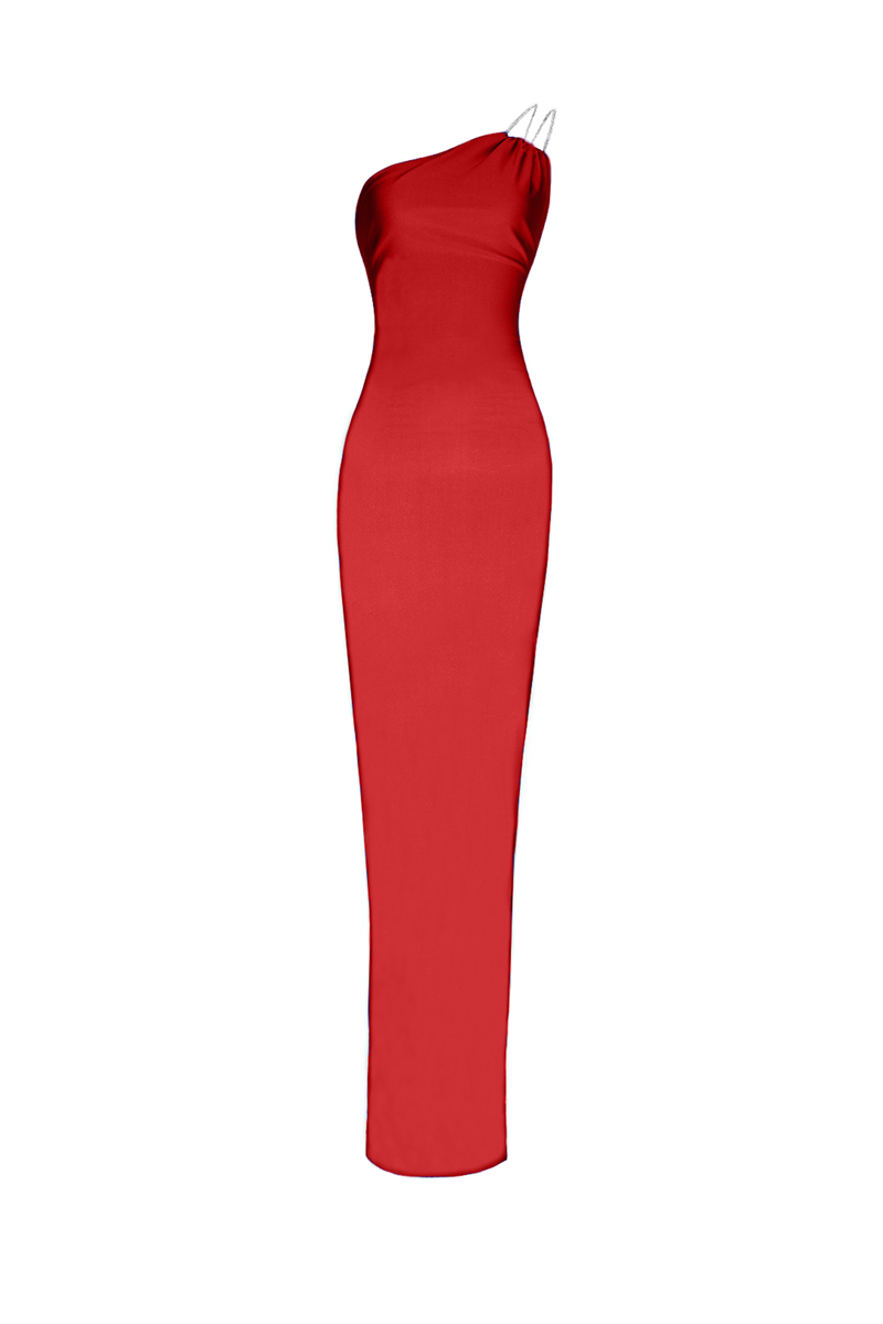 Andrea One Shoulder Backless Sexy Maxi Dress