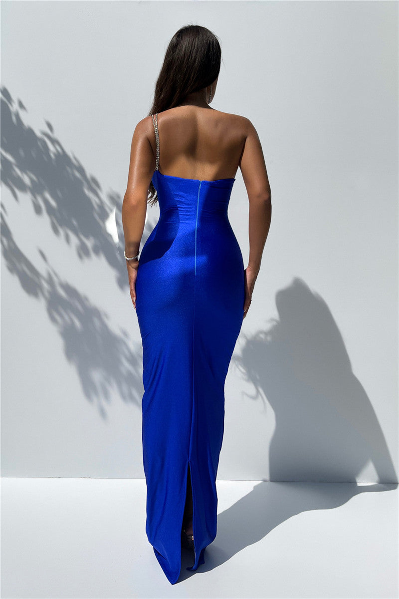 Andrea One Shoulder Backless Sexy Maxi Dress