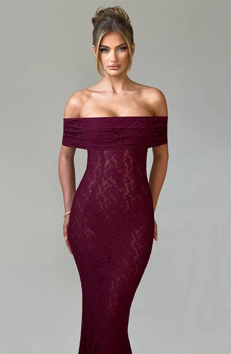 Hollow Out See Through Sexy Maxi Dress