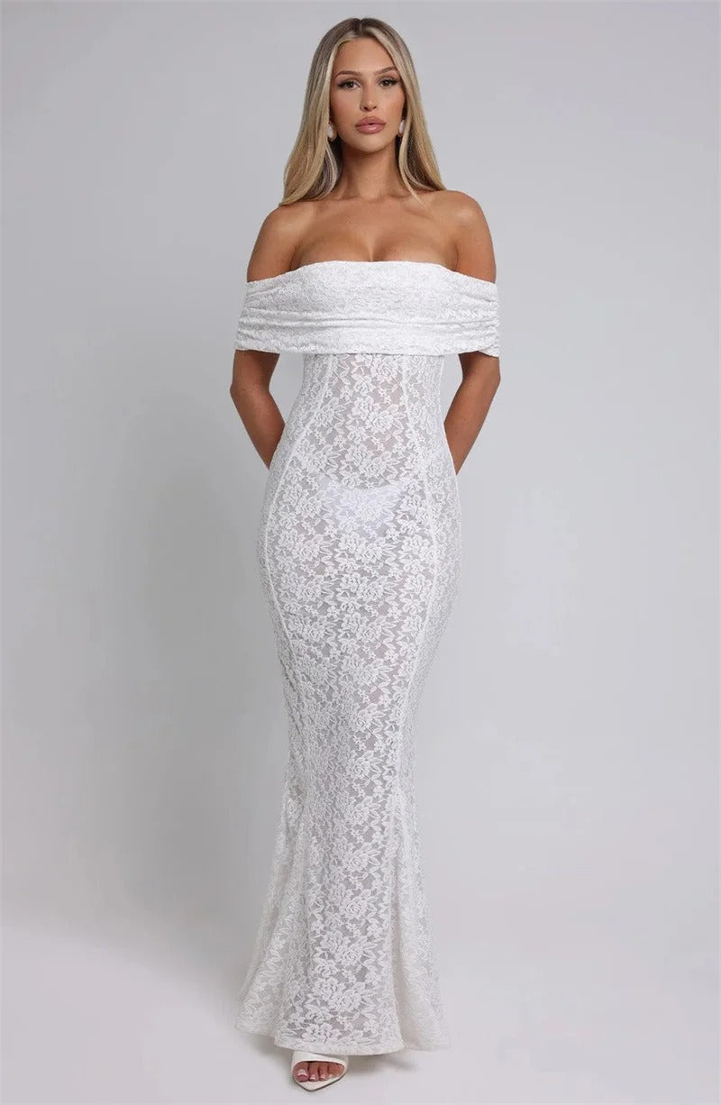 Hollow Out See Through Sexy Maxi Dress