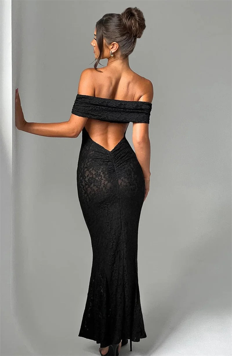 Hollow Out See Through Sexy Maxi Dress