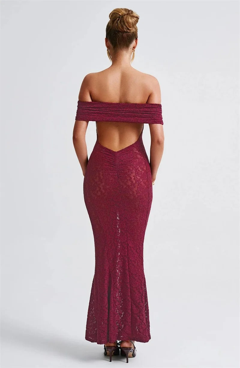 Hollow Out See Through Sexy Maxi Dress