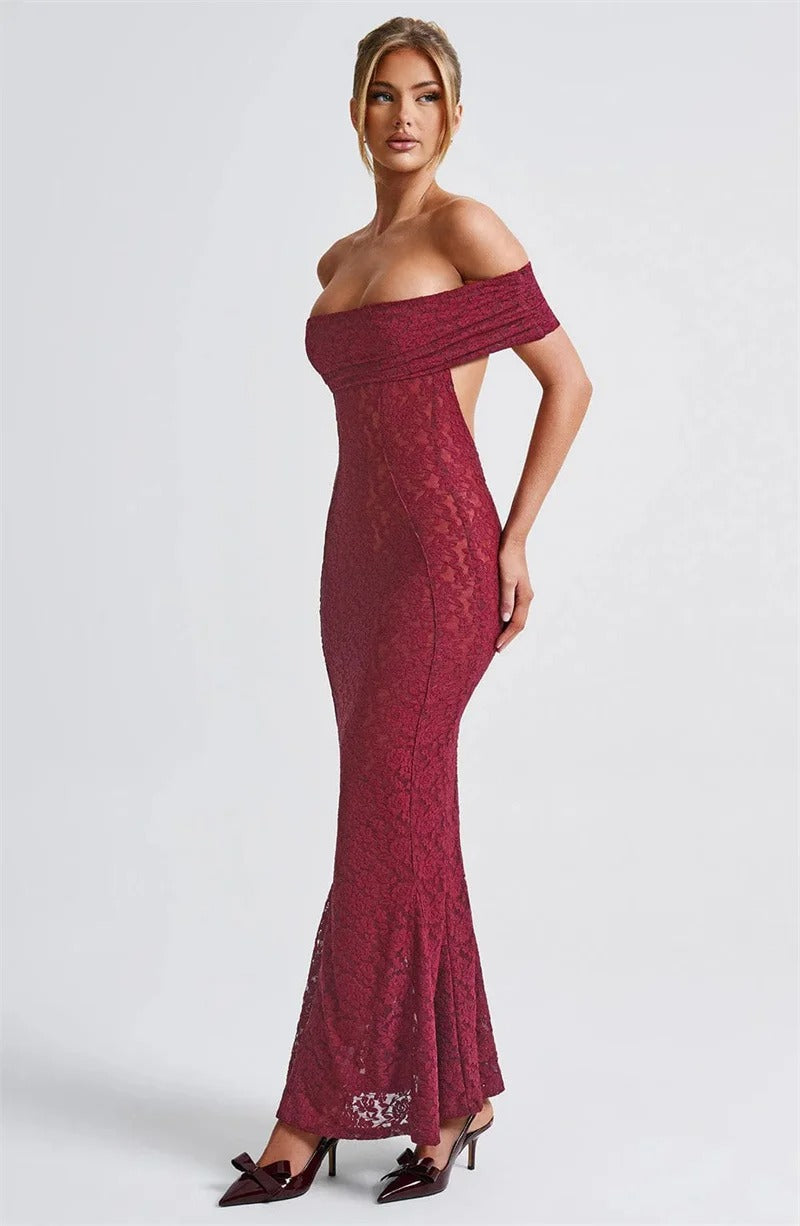 Hollow Out See Through Sexy Maxi Dress