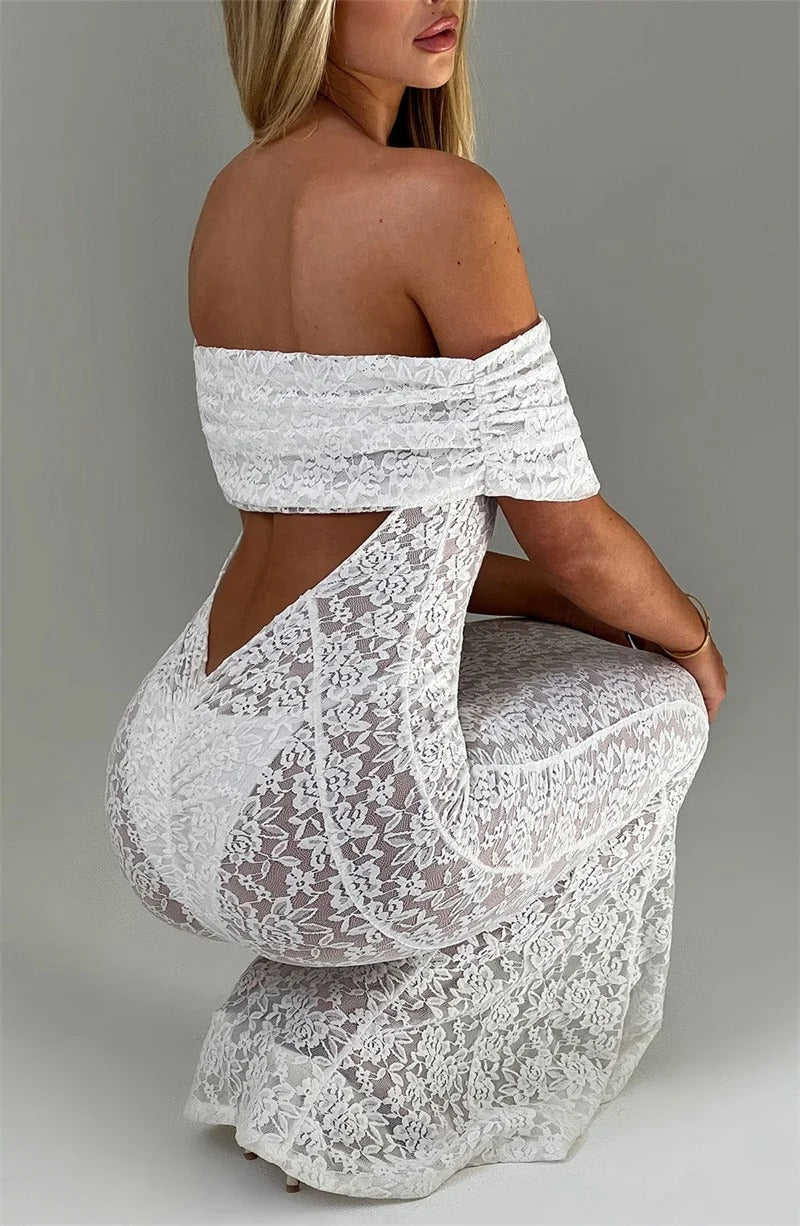 Hollow Out See Through Sexy Maxi Dress