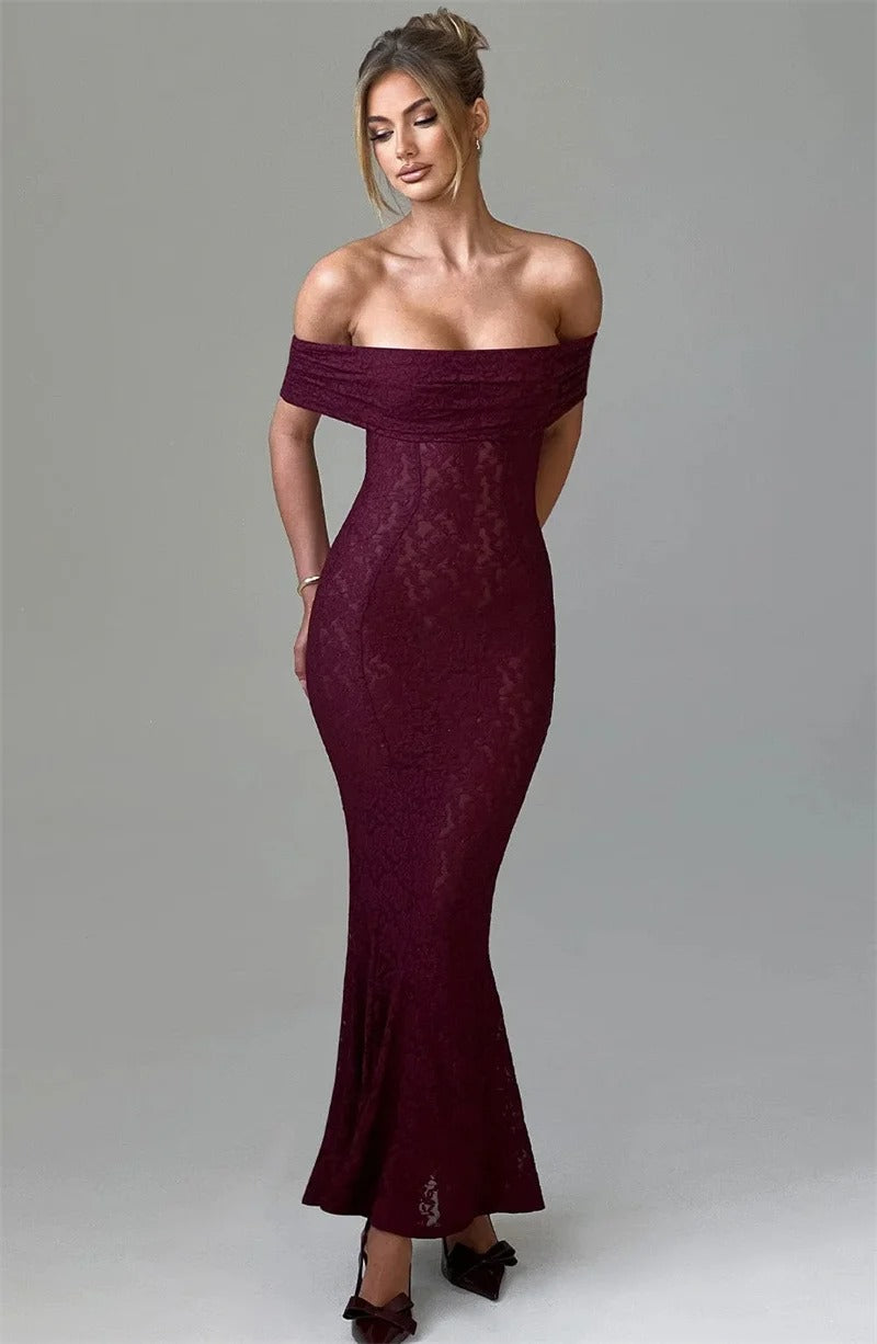 Hollow Out See Through Sexy Maxi Dress