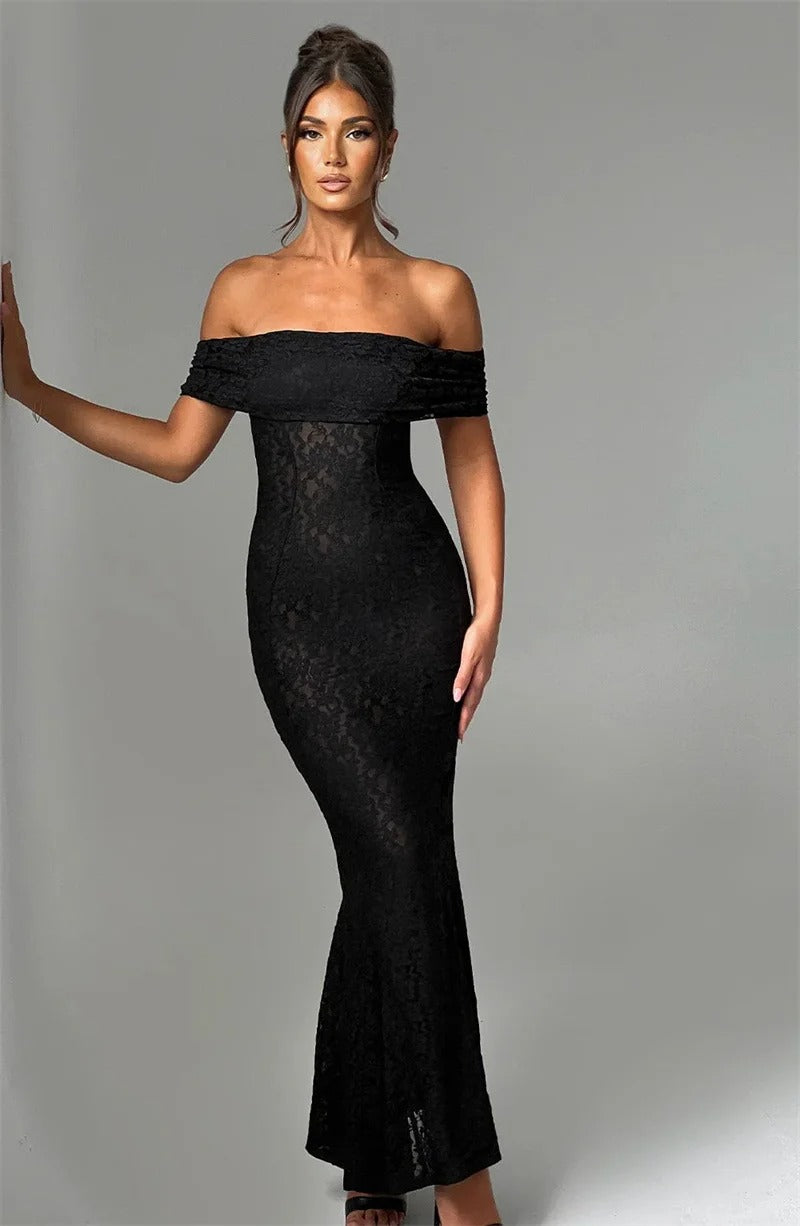 Hollow Out See Through Sexy Maxi Dress