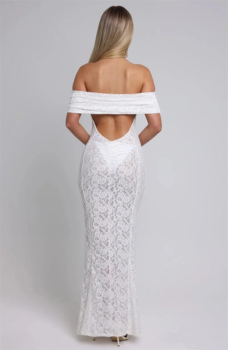 Hollow Out See Through Sexy Maxi Dress