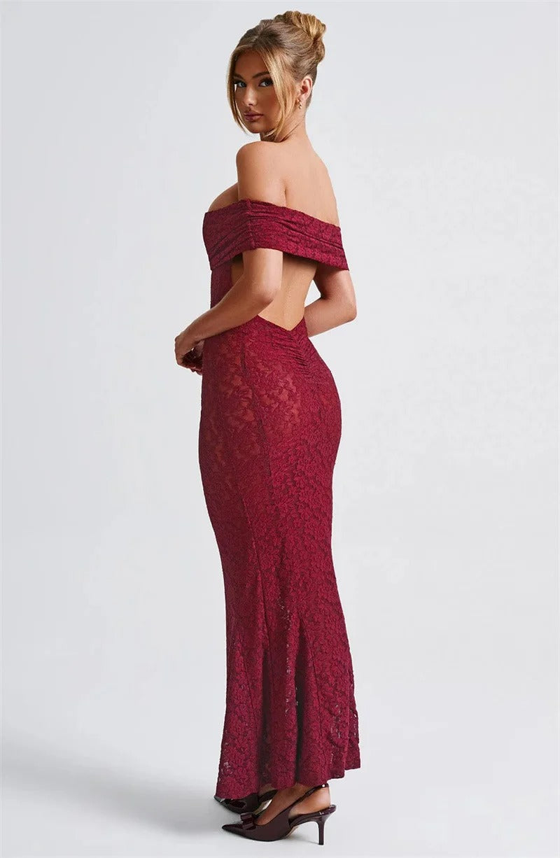 Hollow Out See Through Sexy Maxi Dress