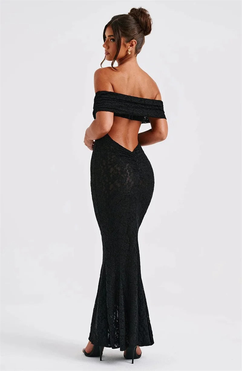 Hollow Out See Through Sexy Maxi Dress