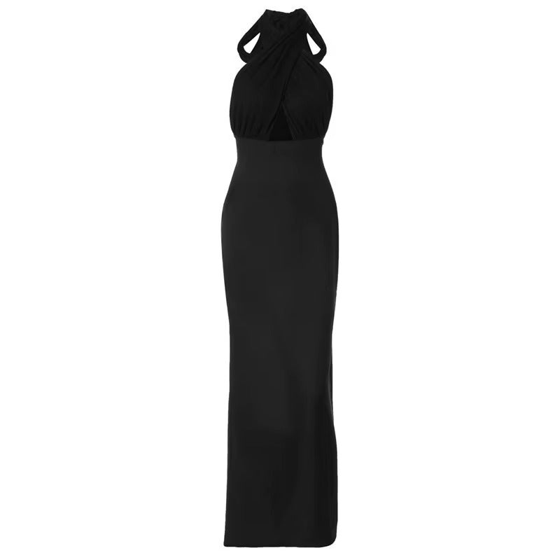 Monica Halter Backless Sexy Maxi Dress