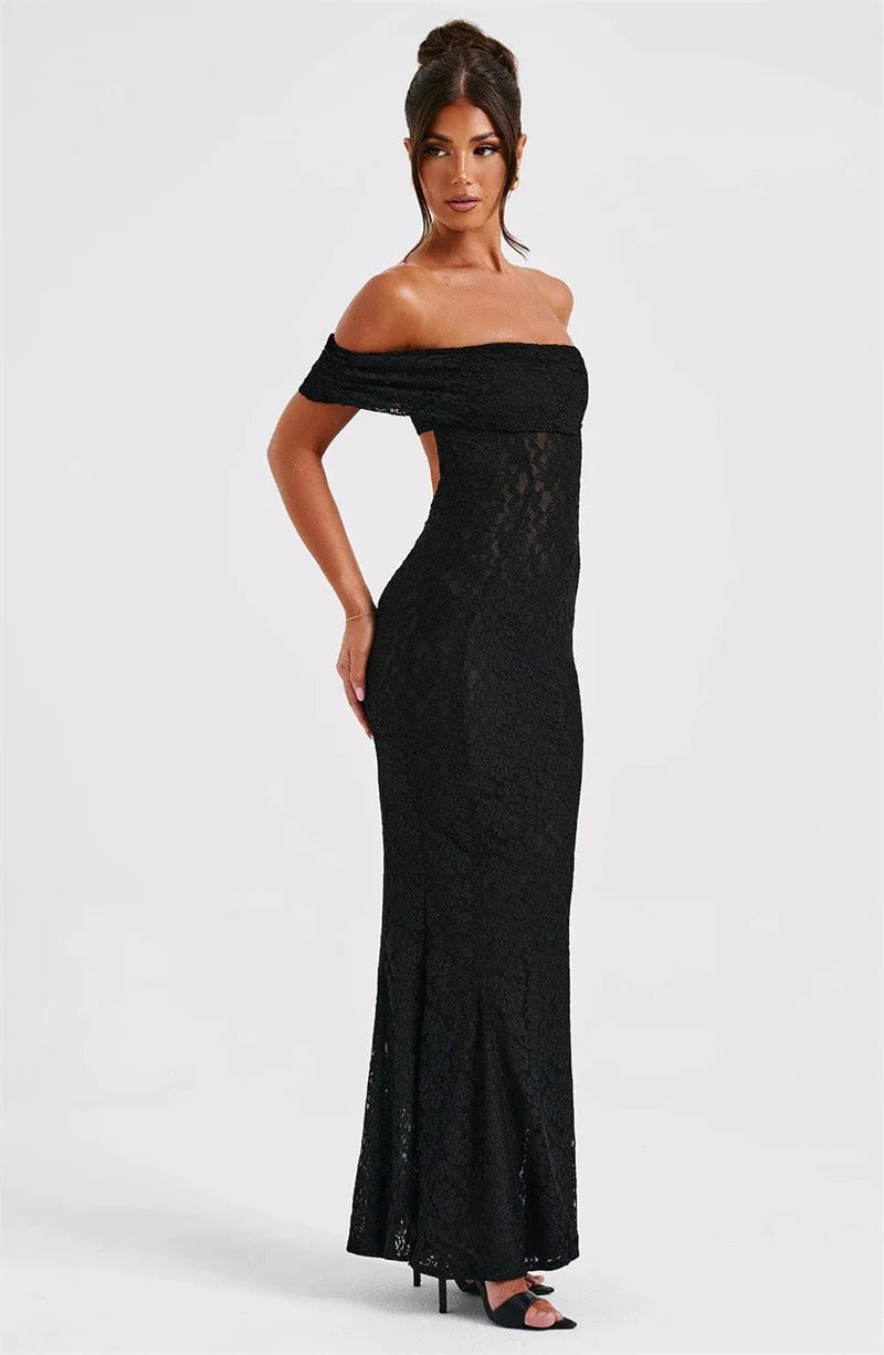 Hollow Out See Through Sexy Maxi Dress