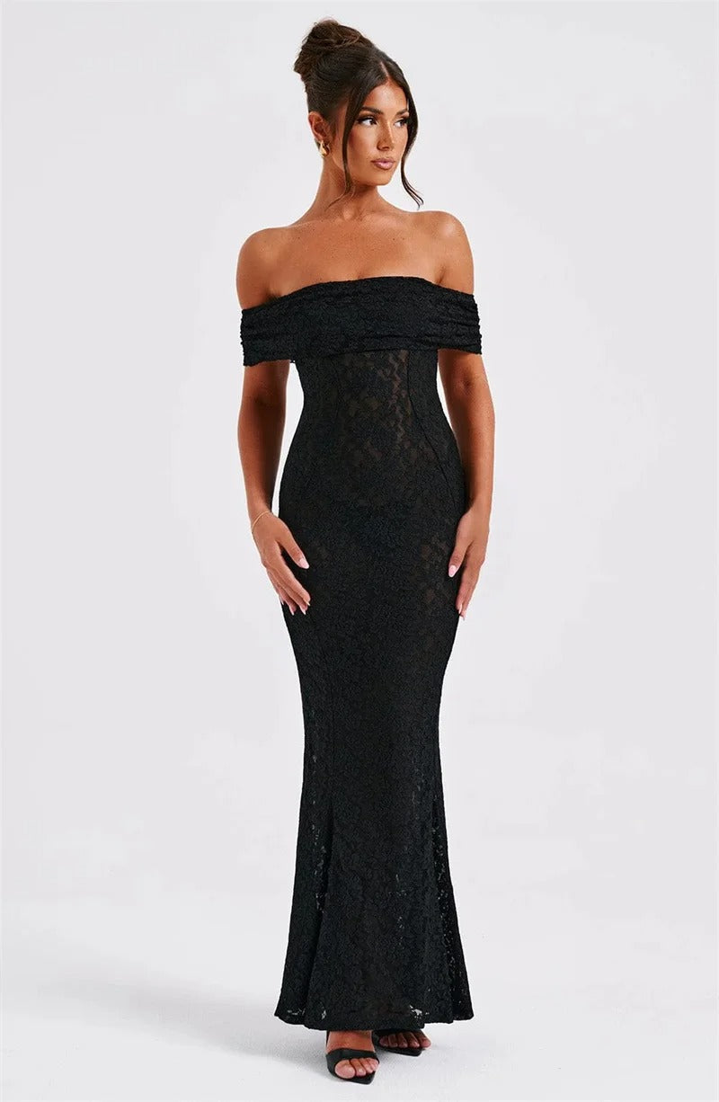 Hollow Out See Through Sexy Maxi Dress