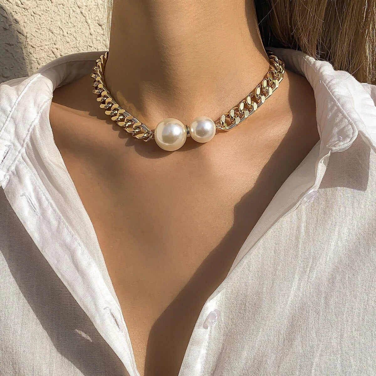 Heather Twisted Chunky Chain Necklace