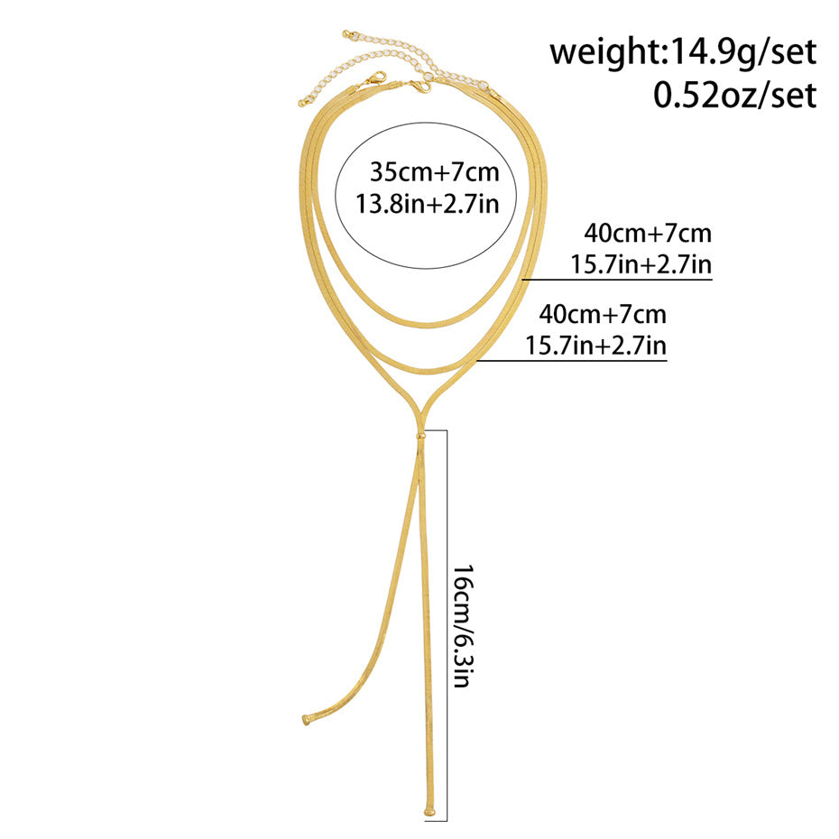 Tammy Long Chest Clavicle Choker Necklace