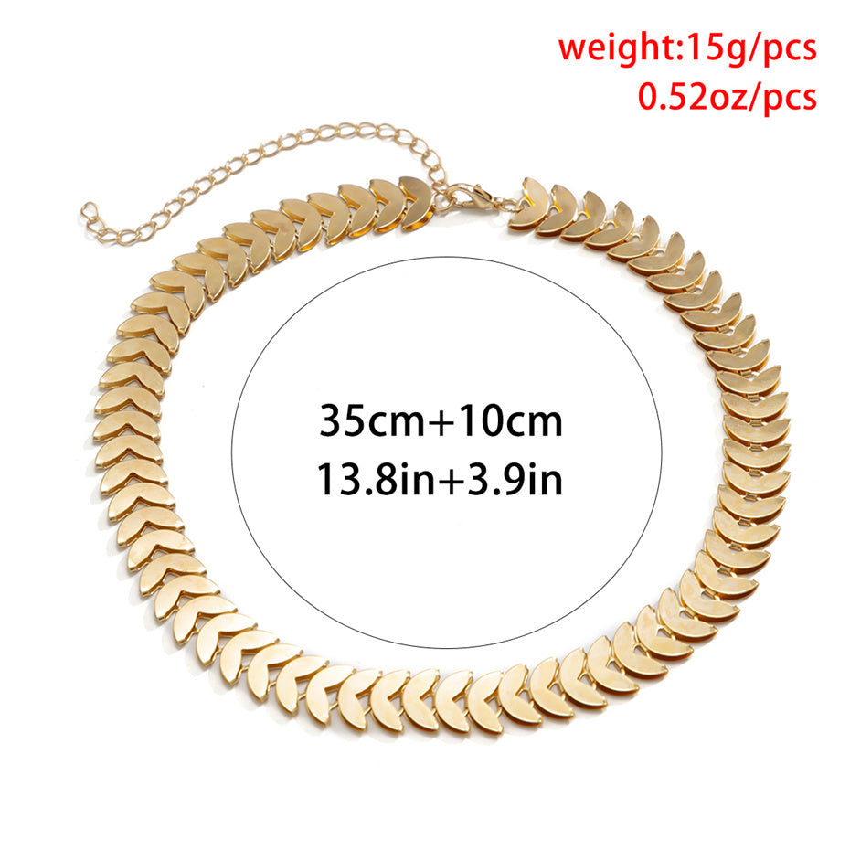 June Airplane V Shape Clavicle Chain Necklace