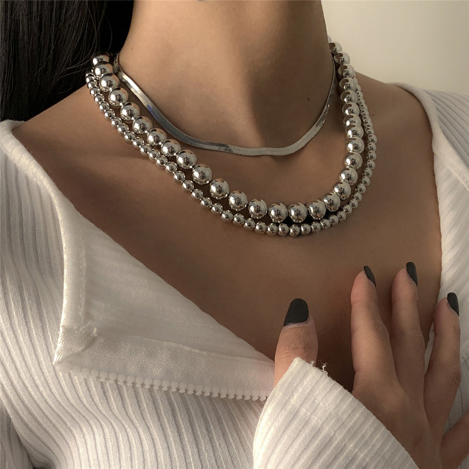 Carly Vintage Flat Filmy Snake Chain Necklace