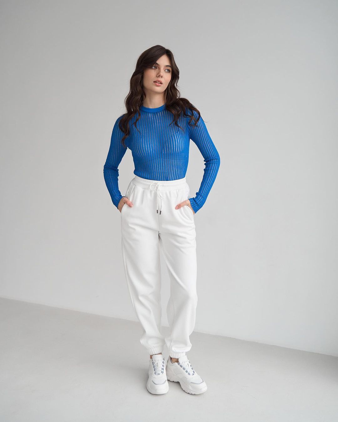 Sarah Striped See Through Women T-Shirts