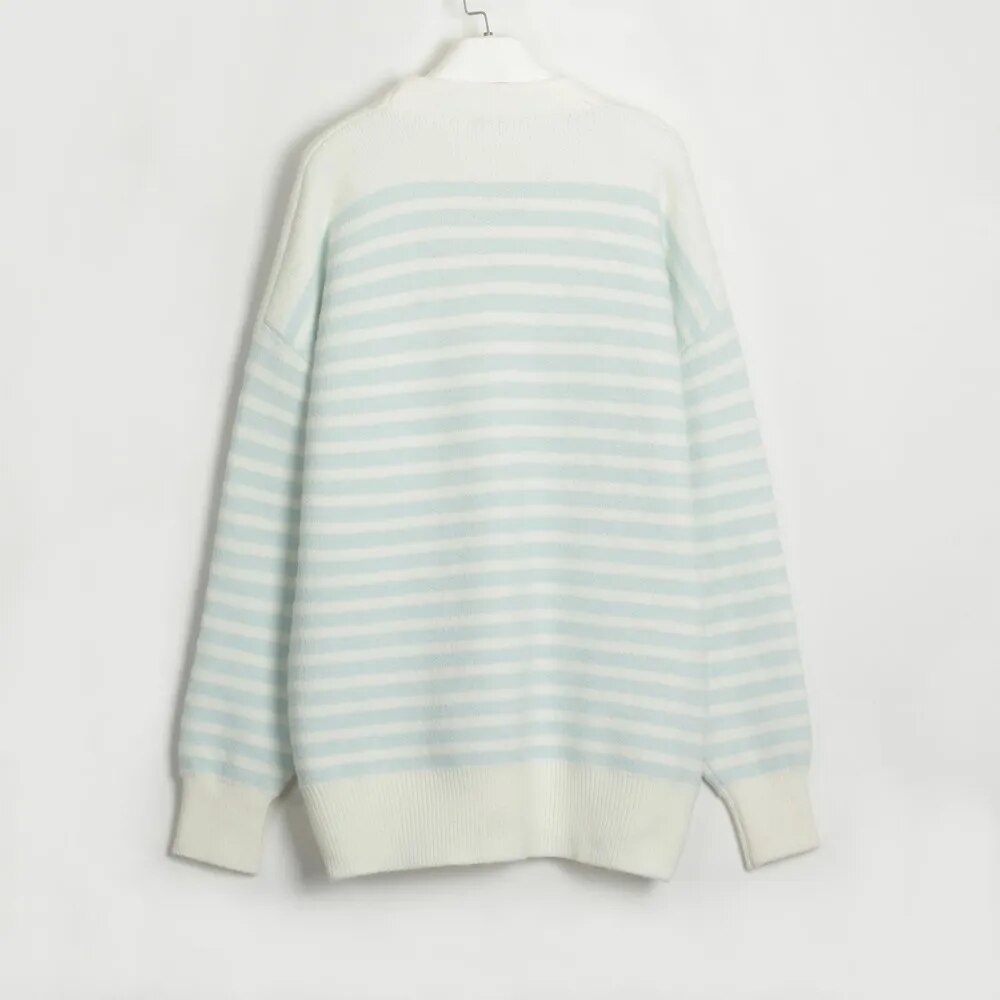 Pamela Cosy Fashion All-match Patchwork Style Women Sweater