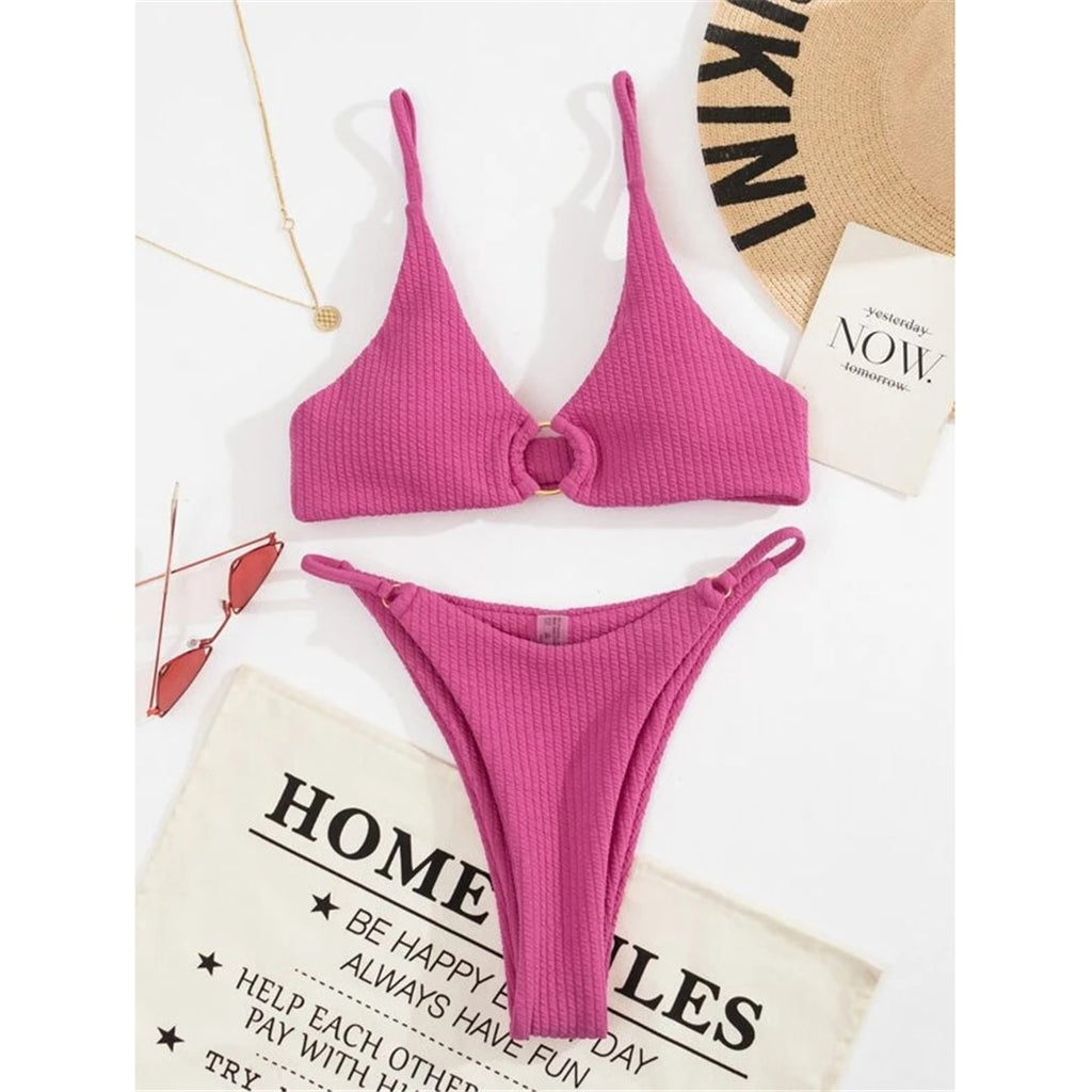 Diane High Cut Metal Ring Bikini