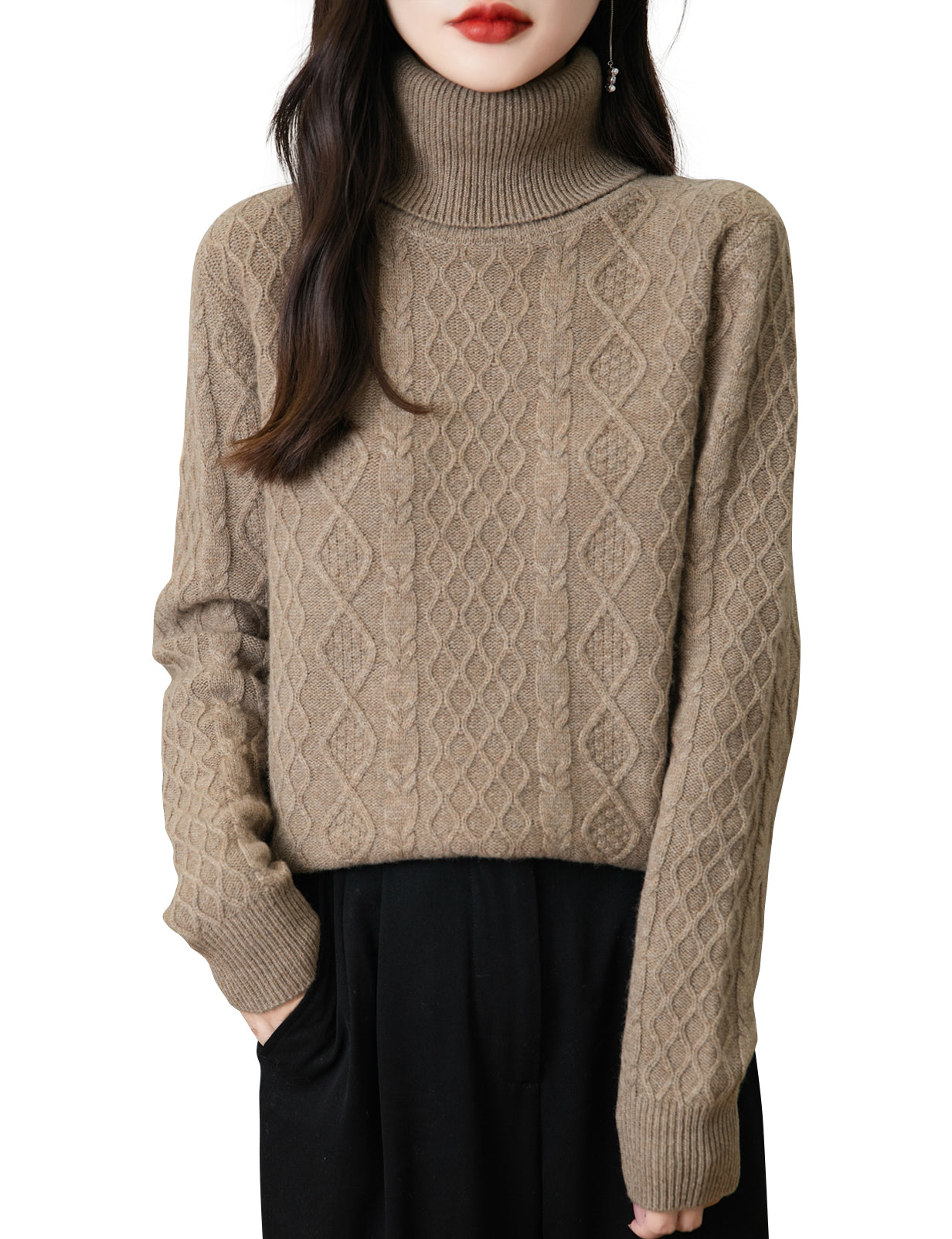 Pat Woman Wool Turtleneck Sweater