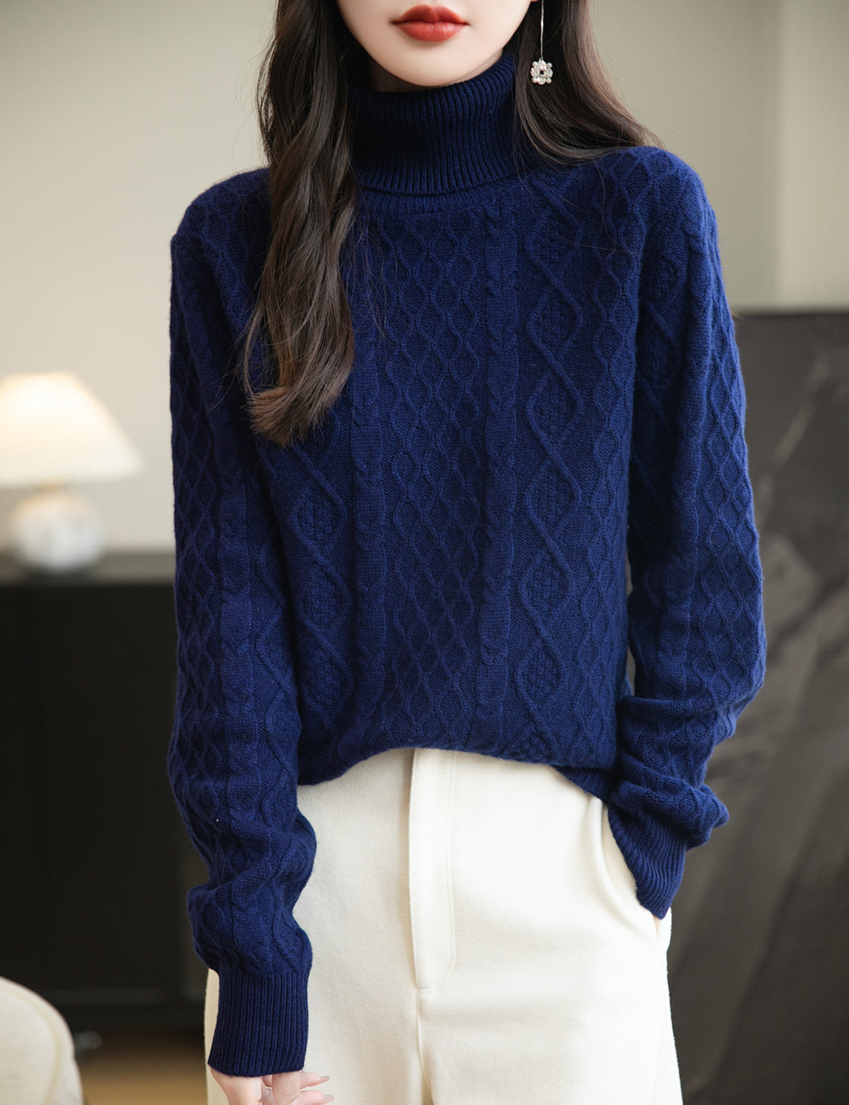 Pat Woman Wool Turtleneck Sweater