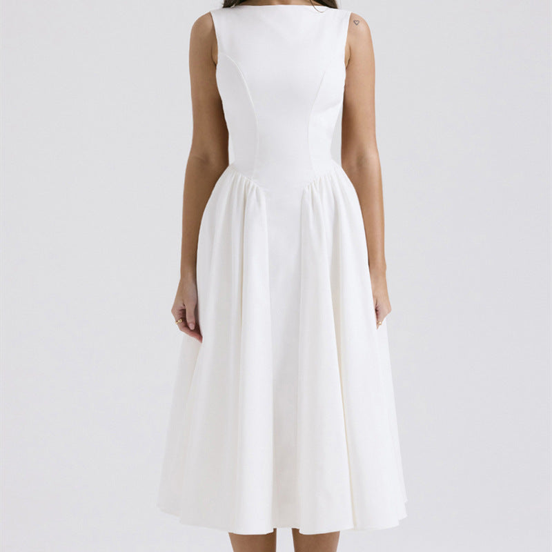 Mary High Waist Backless Maxi Dress