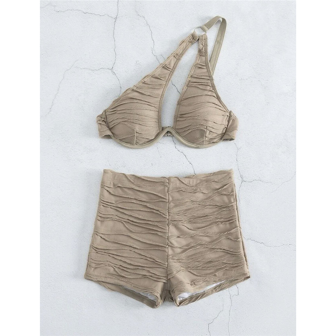 Renee Wrinkled One Shoulder Bikini