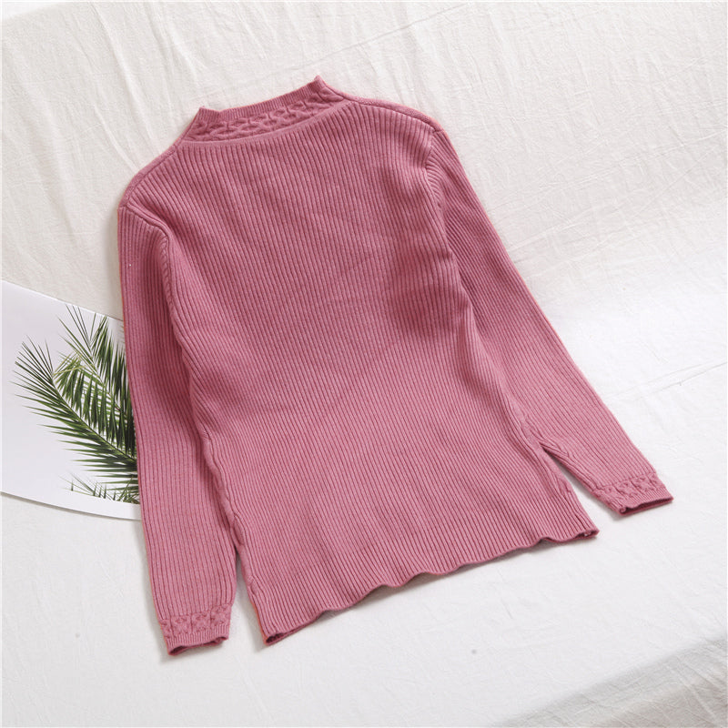 Sarah Elastic Pattern Knitted Women Pullover