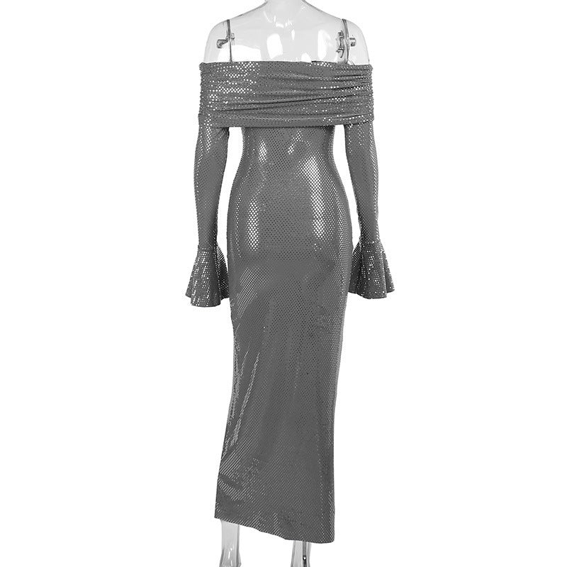 Sarah Strapless Sparkle Maxi Dress