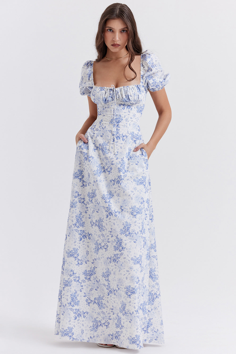 Kate Puff Sleeve Loose Maxi Dress