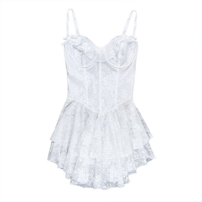 Martha Spaghetti Strap Lace Sexy Mini Dress