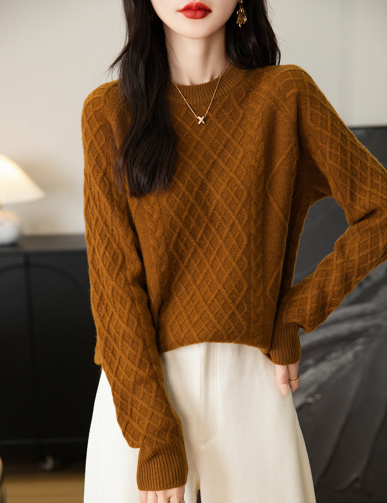 Lauren Woman Crew Neck Soft Long Sleeve Sweater