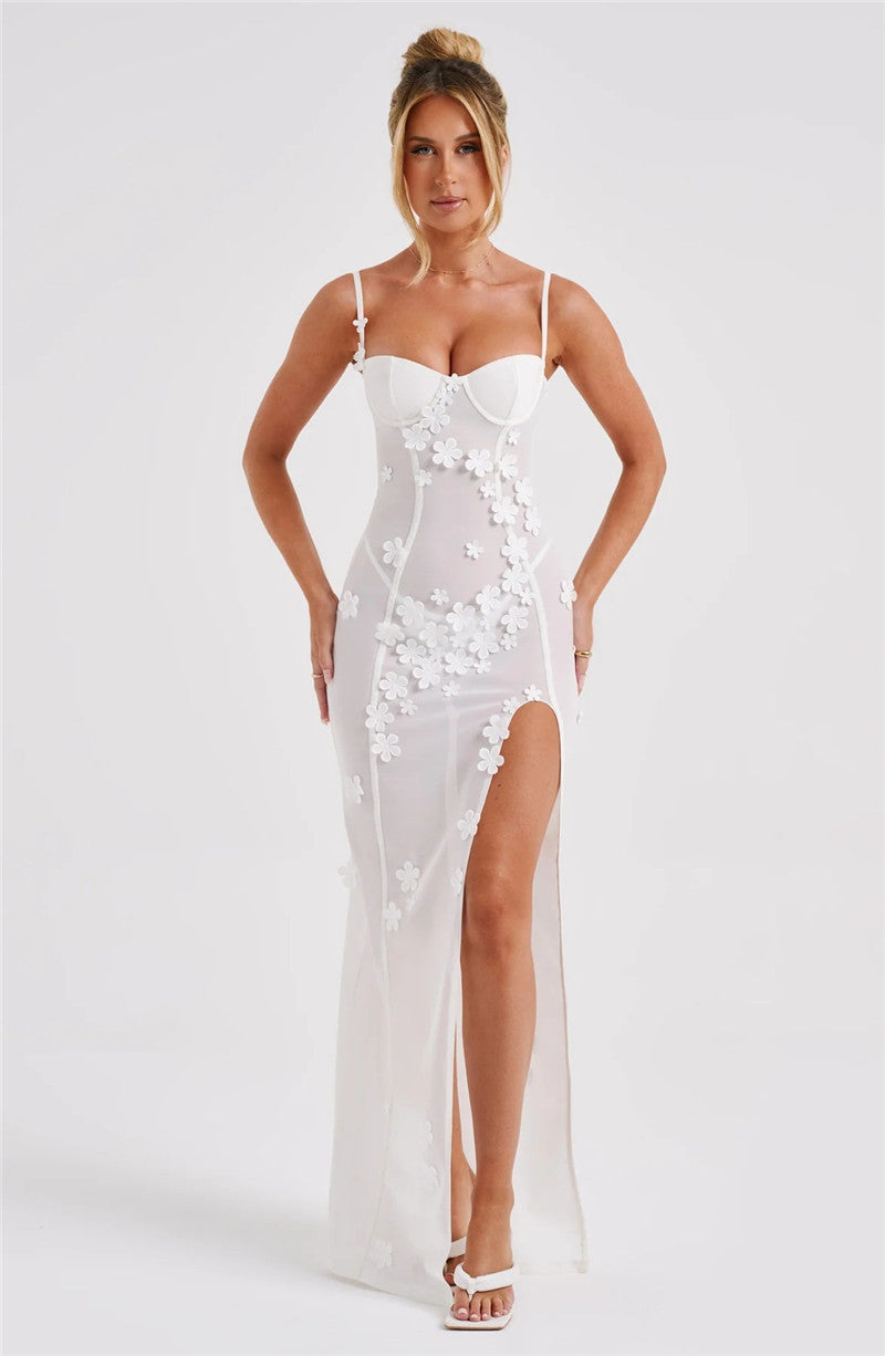 Dorothy Sheer Mesh Sexy Maxi Dress