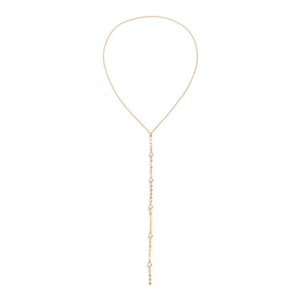 Erika Long Tassel Pendant Chest Chain Necklace