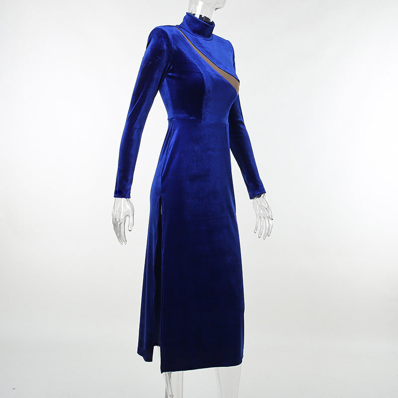 Holly Mesh Patchwork Bodycon Maxi Dress