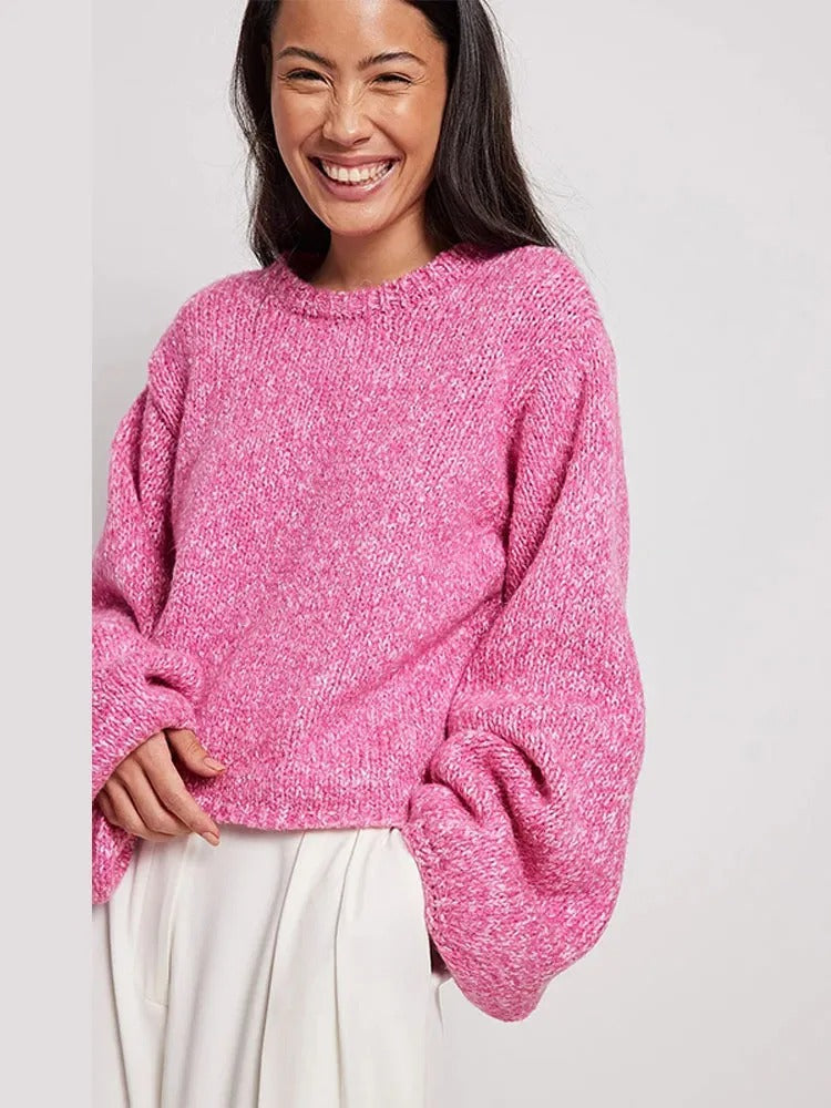Dana O-neck Back Cut Out Women Sweater