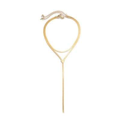 Melissa Vintage Pendant Long Snake Chain Necklace