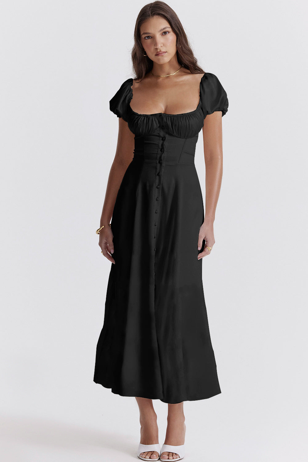 Alice Puff Sleeve Midi Dress