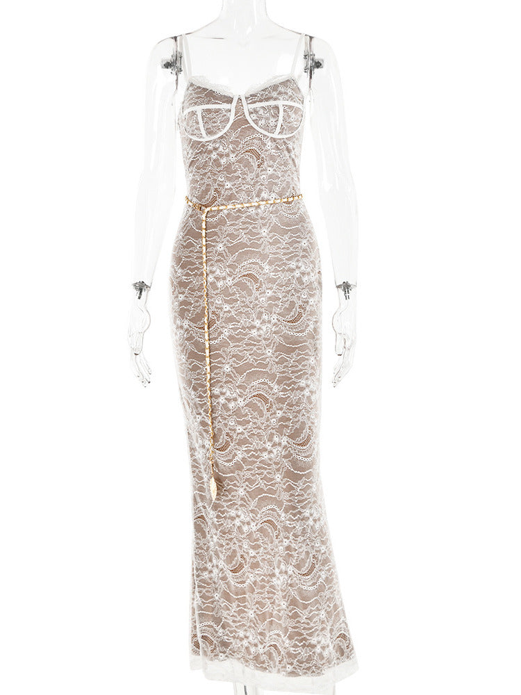 Valerie Lace Print Maxi Dress