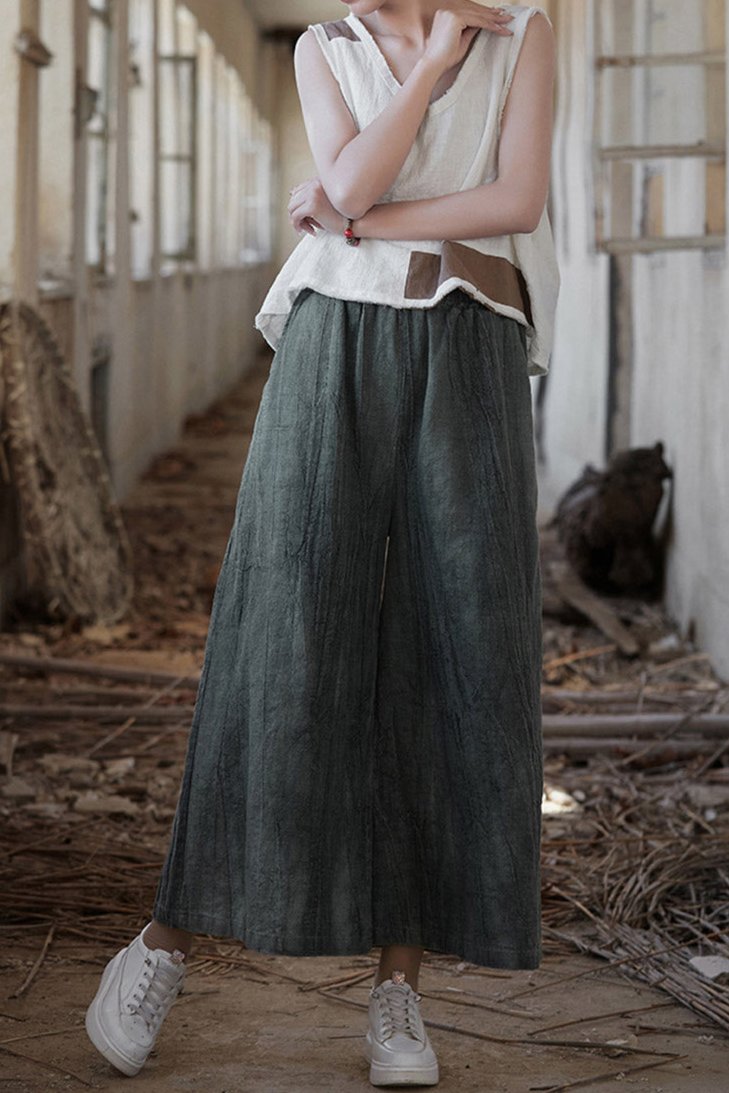 Ruby Cotton Linen Baggy Cargo Pants