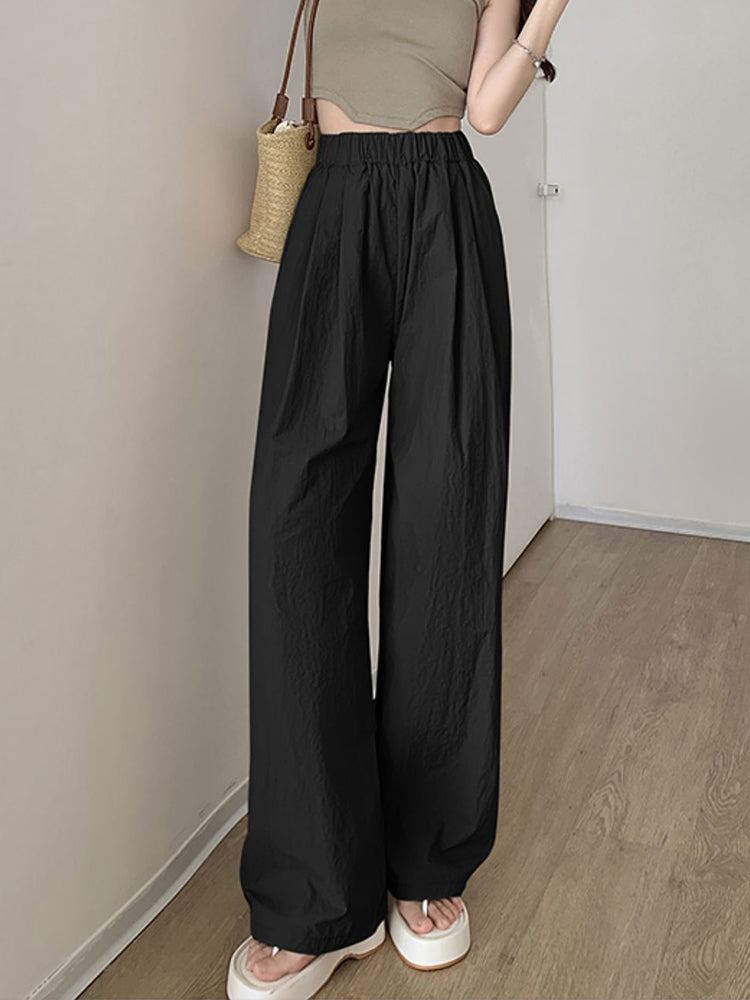 Patty Streetwear Wrinkle Women Wide Leg Pants