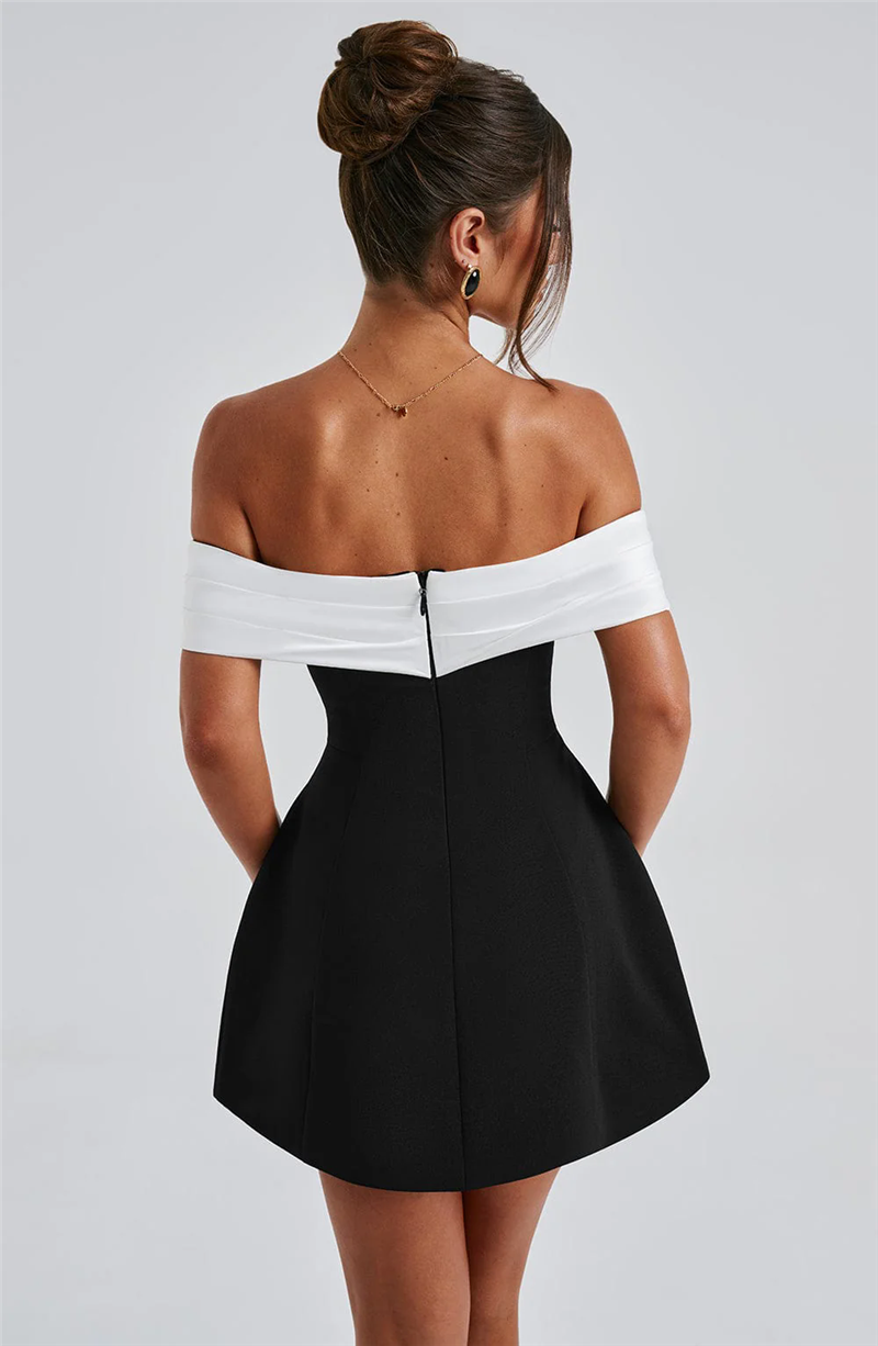 Lorraine Bow Backless Sexy Mini Dress