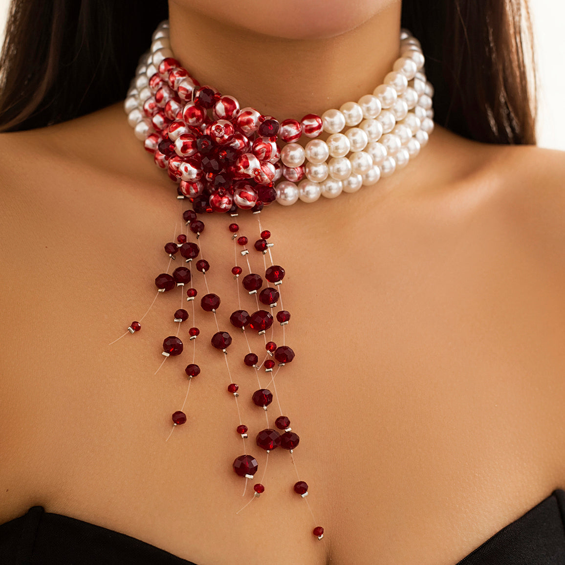 Louisa Vintage Red Blood Necklace